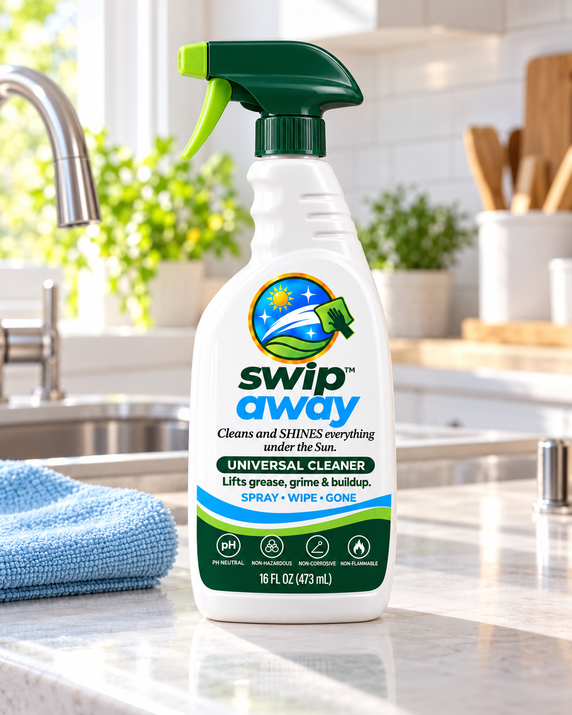 Swip Away Universal Cleaner spray bottle